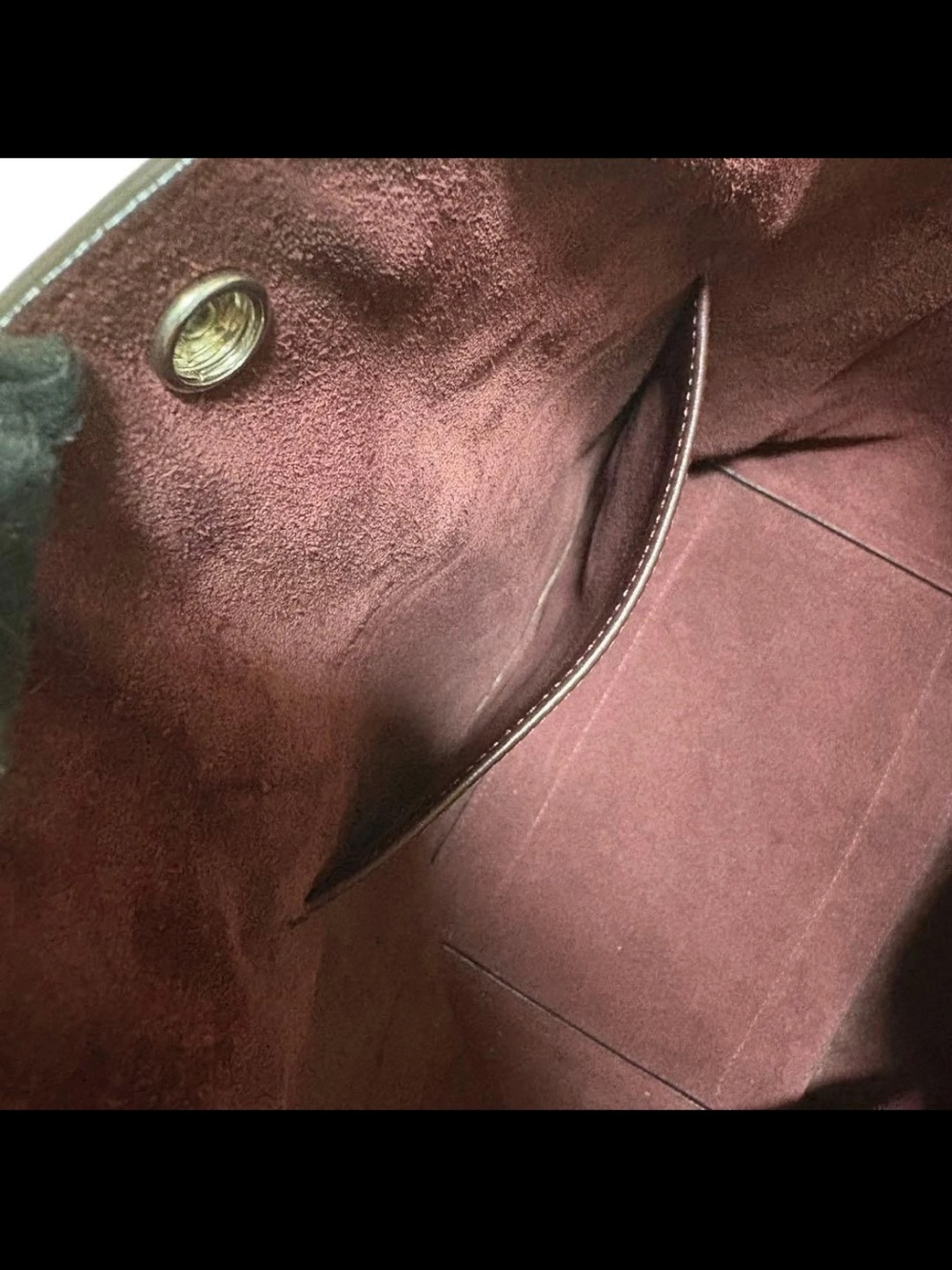 Mulberry Leather Tote in Deep Burgundy with Silver Studs - Picture 15 of 16